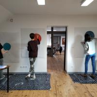 Peinture grand format avec les ados