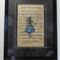 Aquarelle sur partition ancienne